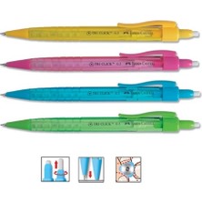 Faber-Castell Tri Click 1363 Versatil 0.7 mm Ergonomik Kalem  Mavi, Pembe, Yeşil, Mor Renkler