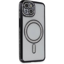 Renas Store Iphone 13 Kılıf Joke Simli Magneticsafe Kılıf - Siyah