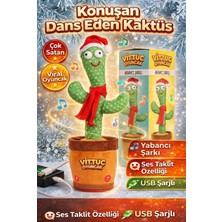 Vittuc Konuşan Dans Eden Kaktüs A Kalite Müzikli Işıklı Ses Kaydeden Taklit Eden Peluş Oyuncak