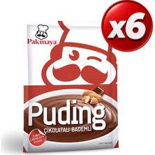Pakmaya Puding Çikolatalı-Bademli 125 gr x 6 Adet