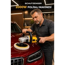 SCHUTZENGER DY-2000W Elektirikli Polisaj Makinesi Devir Ayarlı 6 Kademeli 180MM Pasta Cila Makinesi Pro Sarı  Alman