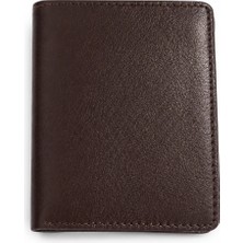 Massarelli Hakiki Deri Dikey Kahverengi Erkek Cüzdan Hediye Kutulu MCZ3040