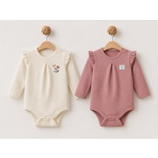 Baby Cosy Bebek 2li Uzun Kollu Badi %100 Organik Pamuk, Bebek ve Yenidoğan Serisi - CSY3072