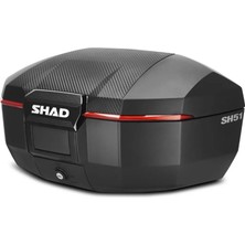 Shad SH51 Karbon Kapaklı Motosiklet Topcase Arka Çanta 51L D0B51106