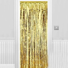 Hace Bazaar Işıltılı Duvar ve Kapı Perdesi Gold 90X200 cm (4887)
