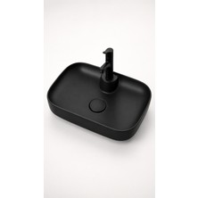 Lapino PREMIUM CLASS TEZGAH ÜSTÜ LAVABO 60*40 SİYAH (16260-2001)
