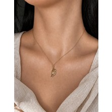 Femenino Çelik Kanat Figürlü Minimal Choker Ayarlanabilir Kolye