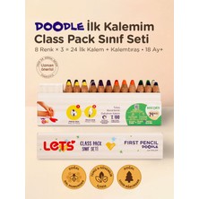 Bebek Boya Kalemi 24'lü Set – 8 Renk × 3 Class Pack | Let's Doodle