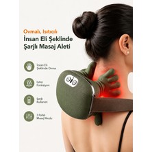 Moxti Ovmalı,ısıtıcılı Insan Eli Şeklinde Şarjlı Masaj Aleti Ergonomik Kolay Kullanım