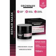 Growpink Onarıcı Saç Maskesi 200 ml Yıpranmış Saçlar İçin Yoğun Bakım Keratin İle Zenginleştirilmiş