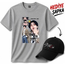 BarsDepo Straykids Han Thıs That Tişört, Premıum Kalite Unisex Çocuk / Yetişkin (Şapka Hediyeli)