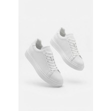Zerenyus ZRK-N08 Yüksek Kalite Beyaz Bağcıklı Günlük Erkek Sneaker