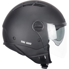 Cgm 116A Aır Açık Kask Siyah Uzun Vizör+Güneş Vizörlü -M