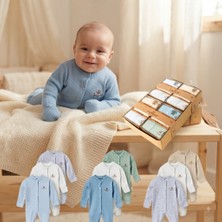 Erca Home Tekstil Ürünleri %100 Pamuklu Konforlu Kutul 3 Lü Bebek Tulum / Hediyelik / 0-3 Ay
