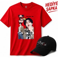 BarsDepo Straykids Han Thıs That Tişört, Premıum Kalite Unisex Çocuk / Yetişkin (Şapka Hediyeli)