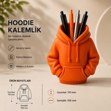 Tulpar Mekanik Hoodie Kalemlik Masaüstü Organizer Kalem Kutusu Dekoratif Kalemlik 3D Baskı Turuncu