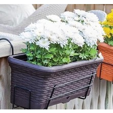 SO-HB01A Askılı Hasır Desen Balkon Saksı 6.5 Litre No 1