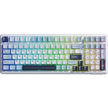 F99 3 Modlu Rgb Hot Swap Mekanik Linear Graywood V3 Switch Kablosuz Makrolu Klavye Lacivert