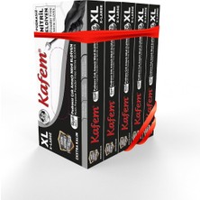 Siyah Nitril Eldiven Pudrasız Ekstra Kalın (Xl) 50 Li x 5 Paket