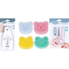 Banyo Seti(Banyo Derecesi+Banyo Süngeri+Makas Seti)