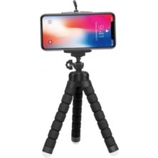 Tek Ebat Cep Telefonu Için Ahtapot Tripod Selfie Mini Esnek Masa Üstü Stand (T-1) Siyah Sabitleyi