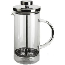 French Press Silver Gümüş Renk 350ML Cam Tekli Çay Kahve Demleme Sofra Mutfak Ürünü