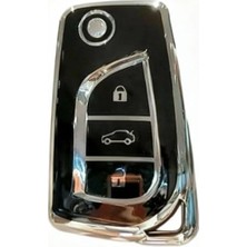 Autohan Keys Toyota Corolla Auris Yaris Verso Avensis Aygo Hilüx Nano Anahtar Koruma Kılıfı Siya