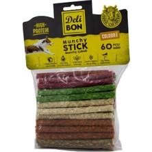 Delibon Deriden Munchy Çubuk Karışık Renk, THICKX60PCS., Çok Renkli