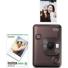 Fujifilm Instax Mini Liplay Hybrid Deep Bronze Fotoğraf Makinesi 10'lu Film