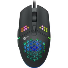 MS105 Kablolu 3200DPI 6 Tuşlu Rgb LED Aydınlatmalı 103GR Ağırlık Optik Sensör Oyuncu Mouse Si