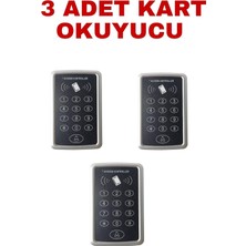 SR-204 Mf Mifare Kartlı ve Şifreli Geçiş Sistemi Rfıd Kart Okuyucu 13.56 Mhz 3 Adet