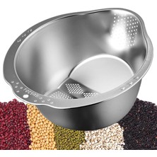 Mallart® Çok Amaçlı Pirinç Meyve Makarna Süzgeci Paslanmaz 304 Çelik