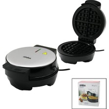 Belçika Waffle Makinesi Elektrikli 4 Waffle - Yapışmaz Döküm Plaka Paslanmaz Çelik Üst K