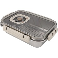 ® Paslanmaz Çelik Saklama Kabı, Tarih Indikatörlü Sızdırmaz Bento Yemek Kabı, Kilitli Kapak