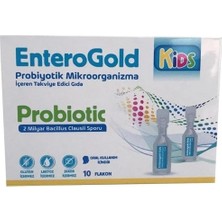 Enterogold Kids Probiotic, 2 Milyar Bacillus Clausii Sporu, 10 Flakon