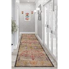 Pelangi Ağaç Desenli Dijital Baskı Yıkanabilir Kaymaz Taban Etnik Kilim Desen Salon Halısı ve