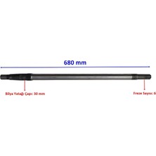 Sevgent Bisan Kasalı ile Uyumlu Arka Aks 680 mm Bilya Yatağı 30 mm 6 Freze Öm
