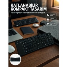 Hace Bazaar Kablosuz Katlanabilir Bluetooth Klavye Telefon Tablet Bilgisayar Uyumlu
