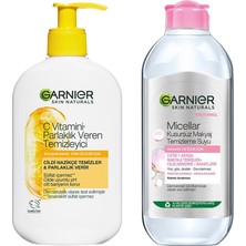 C Vitamini Parlaklık Veren Temizleyici 250 ml & Micellar Kusursuz Makyaj Temizleme Suyu (400 Ml) Ci