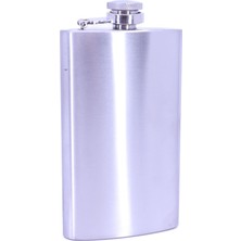 Gndz Home Mat Krom Cep Matarası-Hip Flask 6 Oz