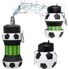 Xspring Katlanabilir Su Şişesi, Bpa Içermeyen Silikon Katlanabilir Su Şişesi, 550ML Kapasiteli,