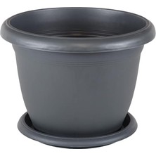 Villa Saksı Set 10 No 35 Litre, 48 Cm, Antrasit Iç ve Dış Mekan Saksı