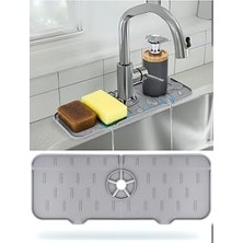 Gndz Home Silikon Musluk Matı – Su Geçirmez Lavabo Kenar Damlatmaz Altlık Düzenleyici Mat