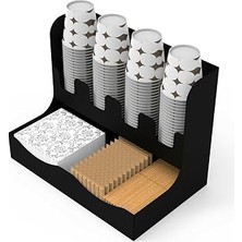 Gndz Home Metal Çay ve Kahve Organizasyon Standı 16OZ Siyah