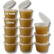 Gndz Home 50 Adet Sızdırmaz Mini Saklama Kabı 120 ml – Buzluk Kabı, Et Suyu, Kemik Suyu, Sos ve Püre Saklama Kabı, Kapaklı Küçük Gıda Saklama Kabı, Derin Dondurucu Uyumlu Porsiyonluk Kap Seti