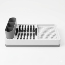 Gndz Home Tezgah Üstü Bulaşık Kurutmalık, Çok Bölmeli Tabak ve Bardak Düzenleyici, Kaşıklıklı Mutfak Organizer 42 cm