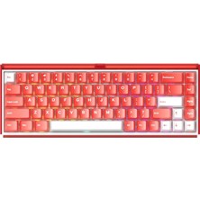 RAY68 He Misty Red White%65 Astroaim Manyetik Switch 8k Hz Hall Effect Hotswap Argb Kablosuz Ingili