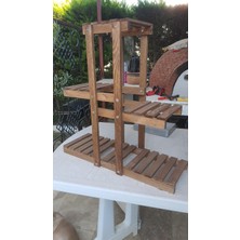 Ahşap Saksı Standı (Saksılık Çiçeklik Kitaplık)
