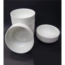 12 Adet Beyaz Porselen Çorba Kasesi 12X5CM Derin Tas Hesaplı Yoğurt Hoşaf Sütlaç Aşure Kabı