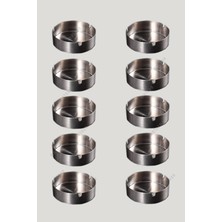Gndz Home 10’lu Paslanmaz Çelik Küllük Takımı | 10 cm Çapında Kültablası | Restoran, Kafe ve Otel